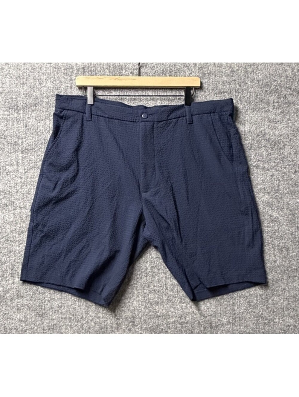 FootJoy Seersucker Performance Golf Shorts Navy Men’s 40 Stretch Wicking